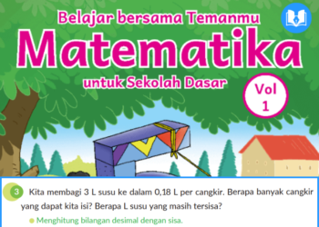 Kita membagi 3 L susu ke dalam 0,18 L per cangkir. Berapa banyak cangkir yang dapat kita isi? Berapa L susu yang masih tersisa?