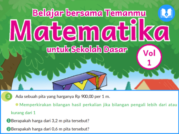 Ada sebuah pita yang harganya Rp 900,00 per 1 m