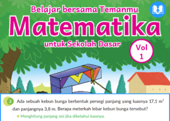 da sebuah kebun bunga berbentuk persegi panjang yang luasnya 17,1 m2 dan panjangnya 3,8 m