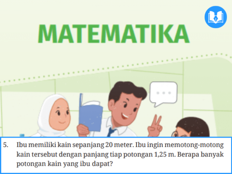ibu memiliki kain sepanjang 20 meter