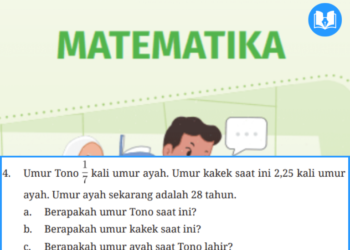 Umur Tono 1/7 kali umur ayah