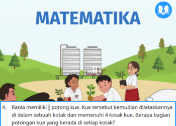 rania memiliki 5/8 potong kue