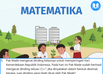 pak made mengecat dinding kelasnya untuk memperingati hari kemerdekaan republik indonesia