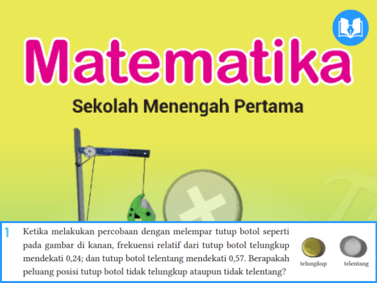 ketika melakukan percobaan dengan melempar tutup botol seperti pada gambar di kanan