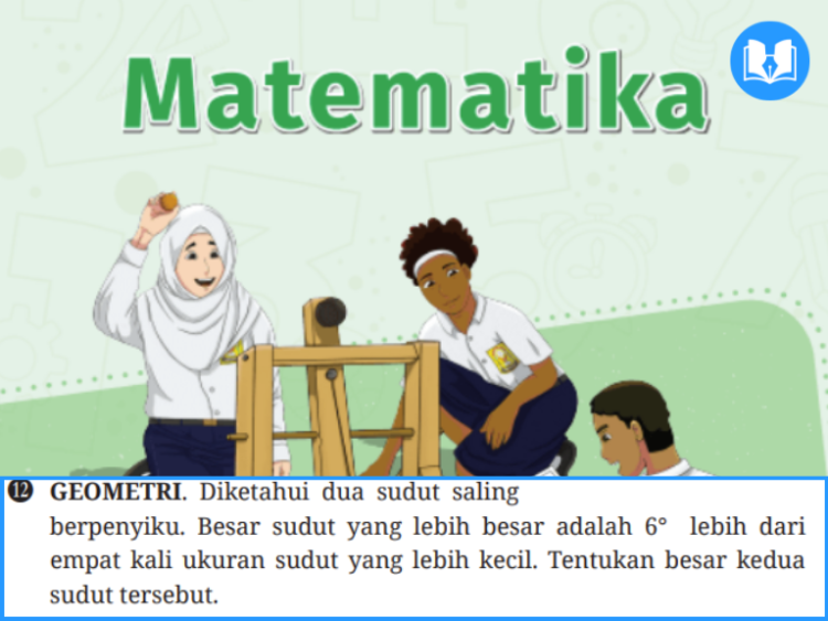 diketahui dua sudut saling berpenyiku