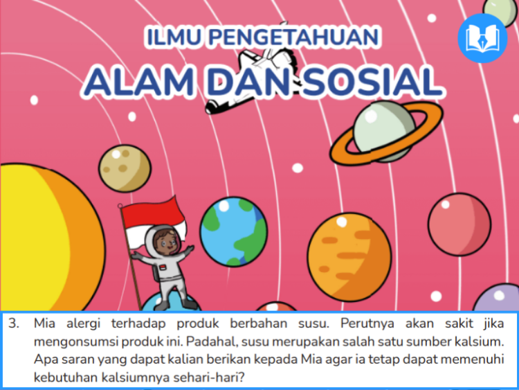 Mia alergi terhadap produk berbahan susu. Perutnya akan sakit jika mengonsumsi produk ini