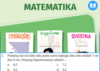 panjang sisi-sisi siku-siku pada suatu segitiga siku-siku adalah 7 cm dan 6 cm